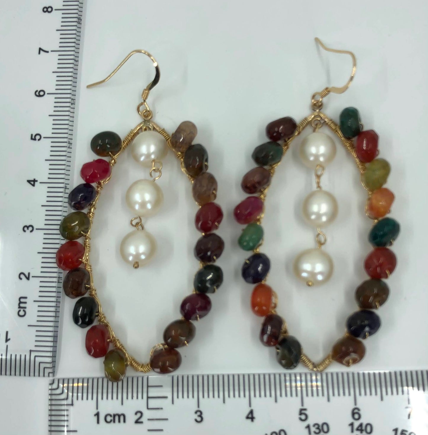 Pearl fashion statement Gold Gold Filled quartz multicolored