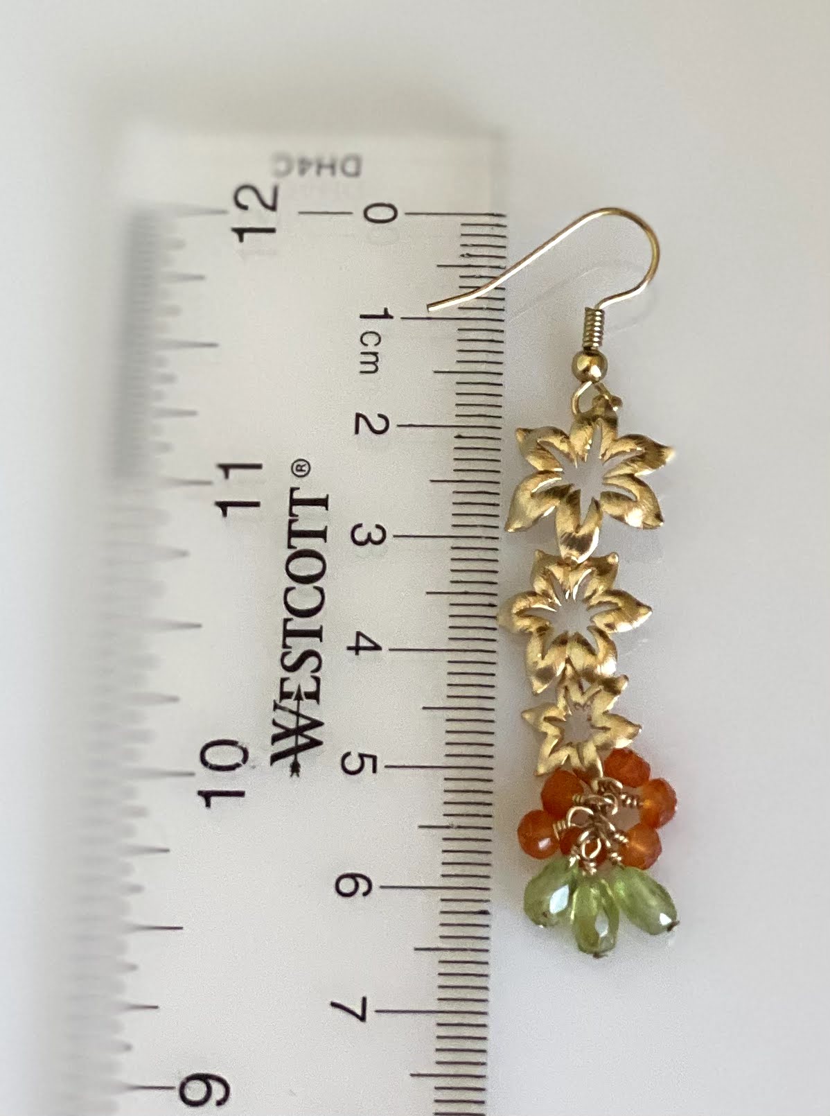 plated peridot modern long Gold gemstone fashion Earrings dangle chic carnelian Brass