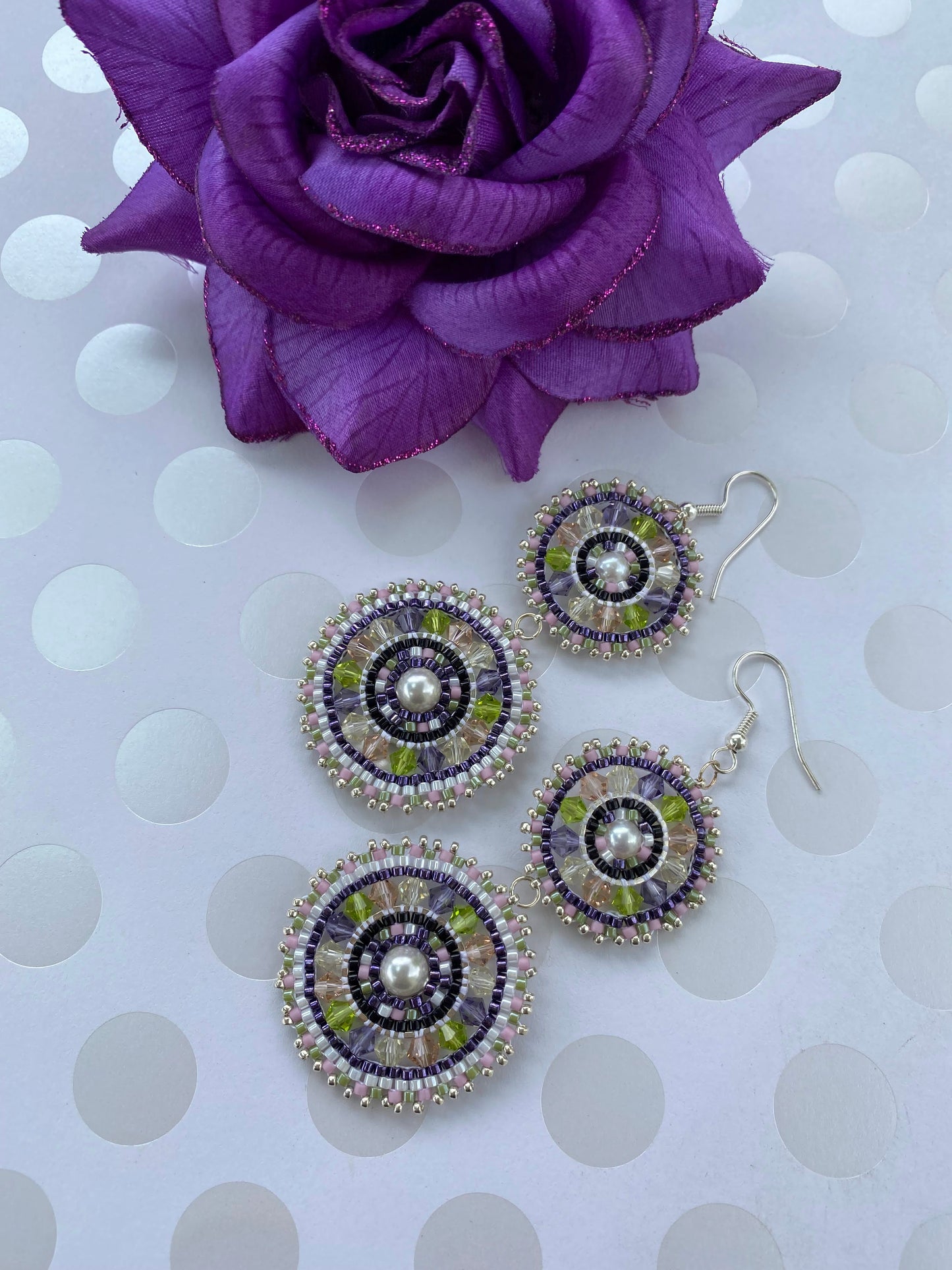 partywear fashion statement Crystal Black olive Purple White Pearl Silver