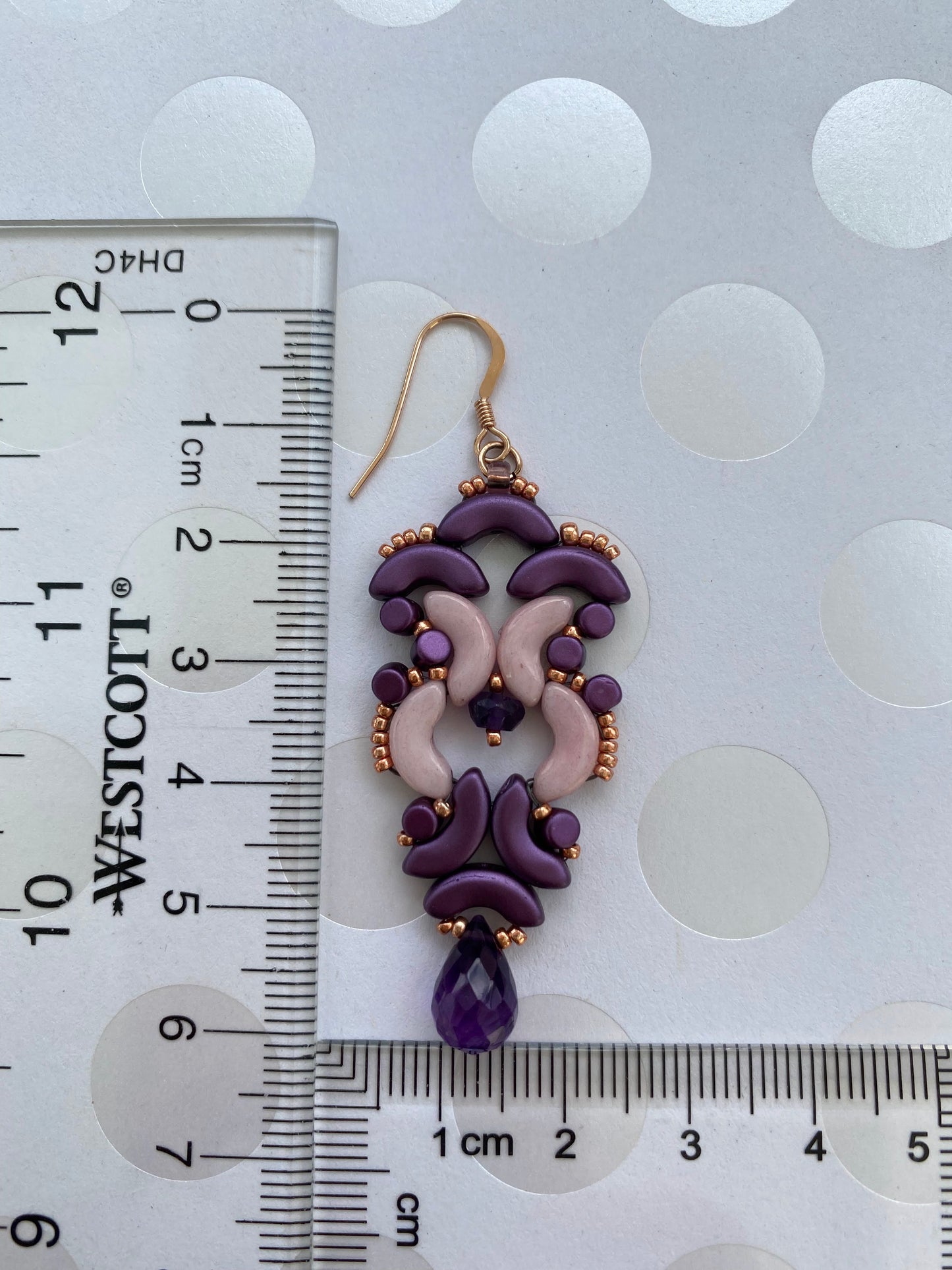 style trendy fashion Amethyst Gold Filled rose Pink Purple