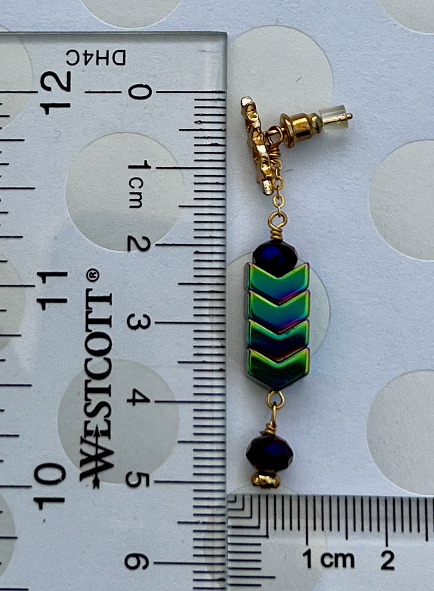 modern chic hematite Gold Purple