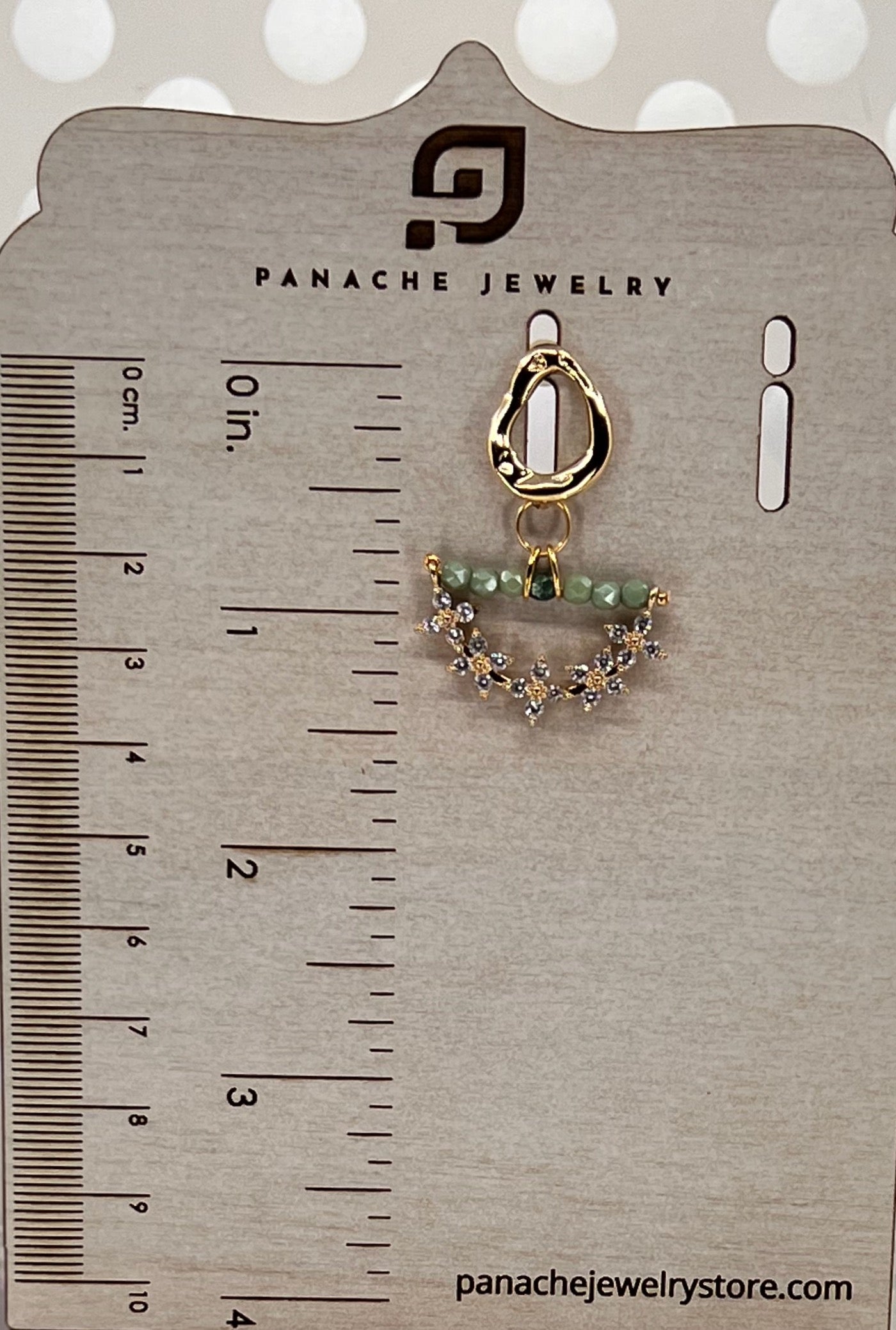 Green short medium lightweight Gold Filled Gold Earrings cubic zirconium