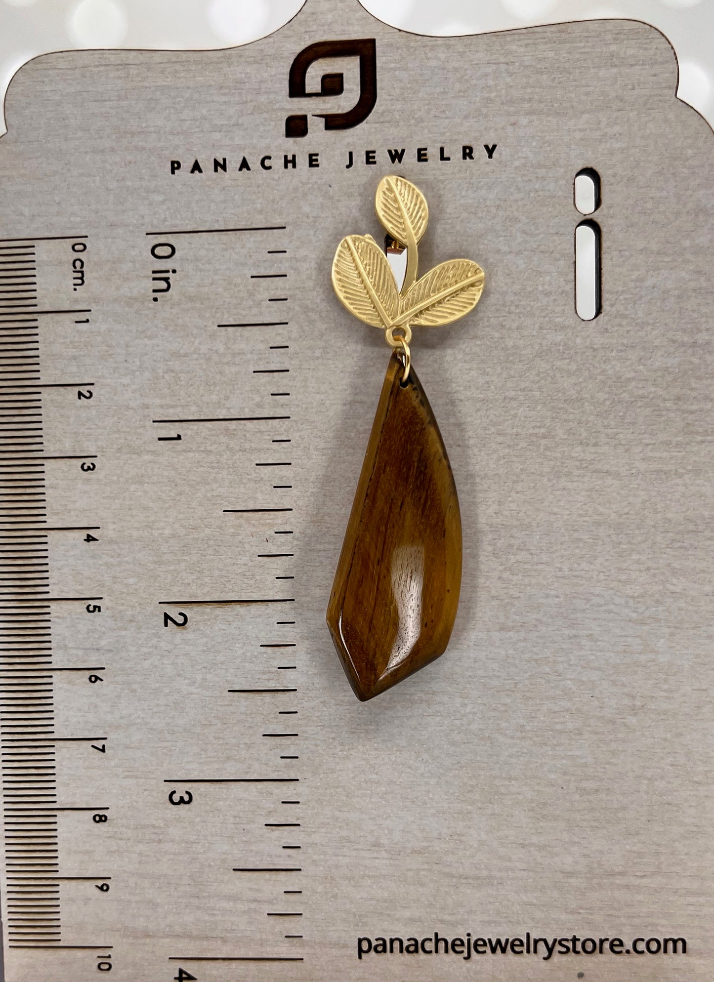 tigereye Gold Filled long Gold gemstone fashion Earrings dangle