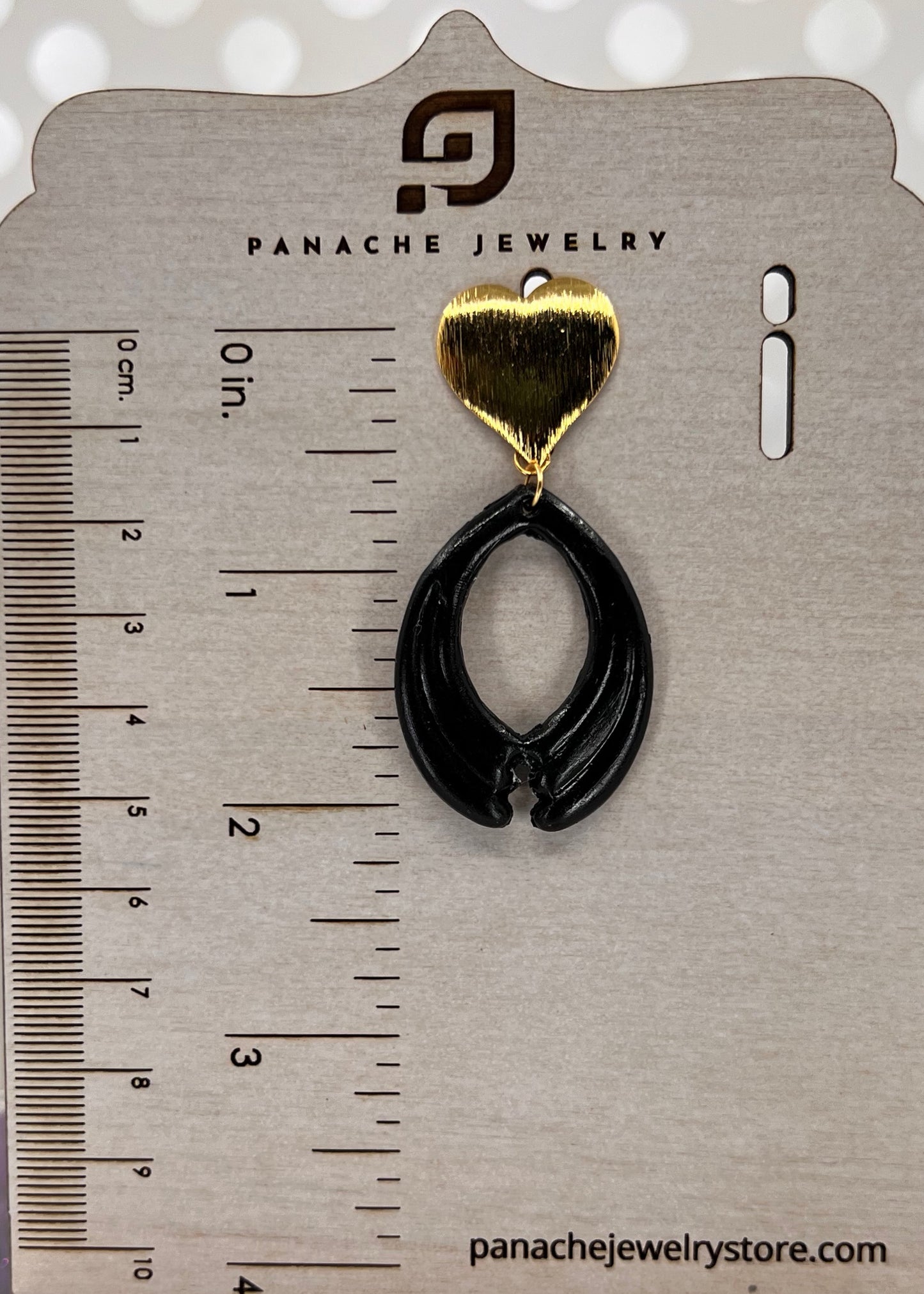 plated medium lightweight Gold Earrings clay Black