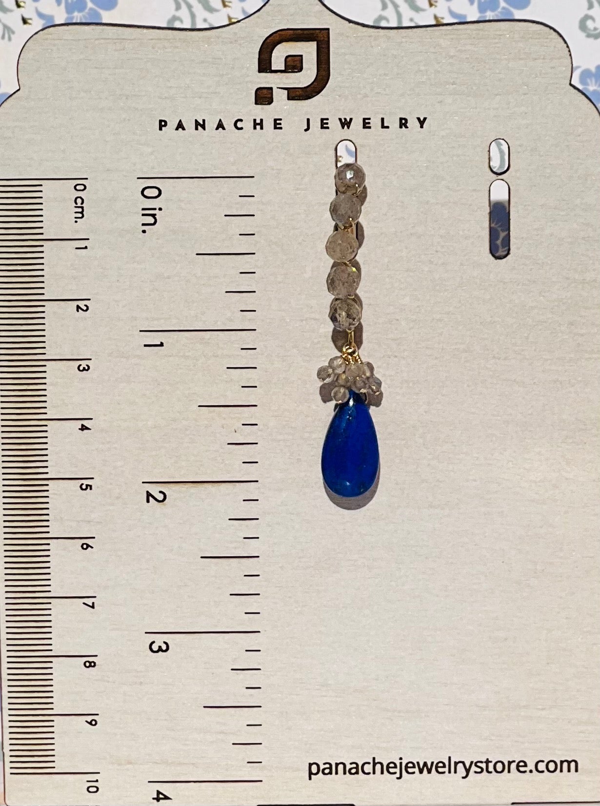 lapis lazuli labradorite grey dangle Semiprecious medium Gold Filled Gold gemstone Earrings Blue