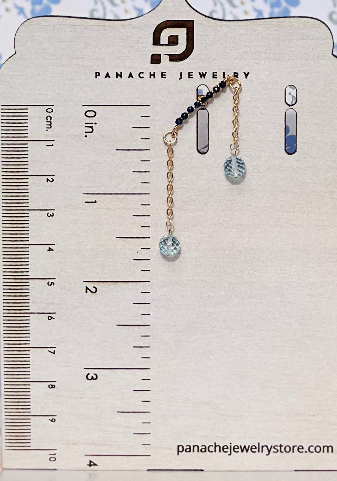 spinel Topaz dangle Semiprecious medium Gold Filled Gold gemstone Earrings Blue