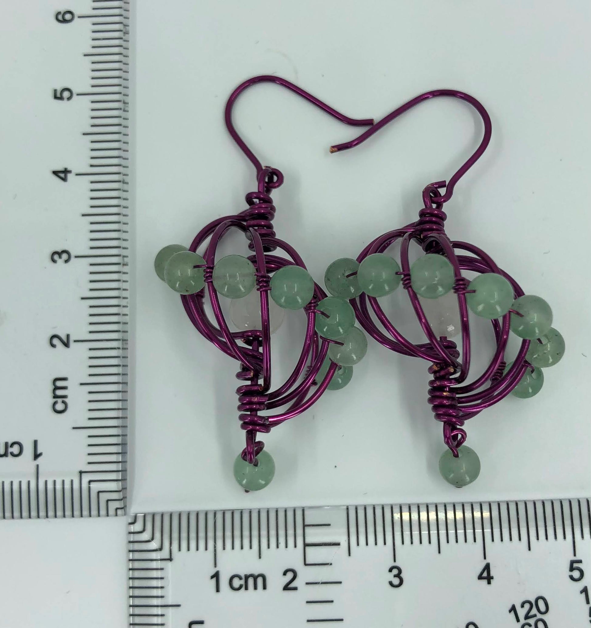 conch  trendy  unique  modern  fashion  Earrings  aventurine  Green  Purple