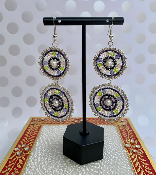 partywear fashion statement Crystal Black olive Purple White Pearl Silver